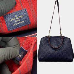 Louis Vuitton Marine Rouge Monogram Empreinte Leather Montaigne BB Bag