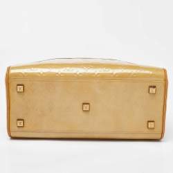 Pre Owned Louis Vuitton Beige Monogram Vernis Tompkins Square Bag