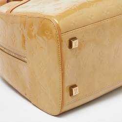 Pre Owned Louis Vuitton Beige Monogram Vernis Tompkins Square Bag