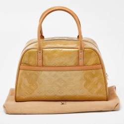 Pre Owned Louis Vuitton Beige Monogram Vernis Tompkins Square Bag