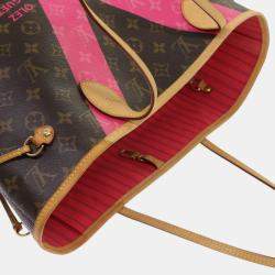 Louis Vuitton Brown Canvas V Neverfull MM tote Bag