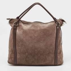 Louis Vuitton Brown Monogram Antheia Suede Ixia MM Bag