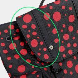 Louis Vuitton Black/Red Yayoi Kusama Painted Dots Taurillon Leather MM Christopher Backpack 