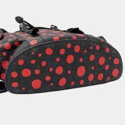 Louis Vuitton Black/Red Yayoi Kusama Painted Dots Taurillon Leather MM Christopher Backpack 