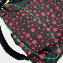 Louis Vuitton Black/Red Yayoi Kusama Painted Dots Taurillon Leather MM Christopher Backpack 