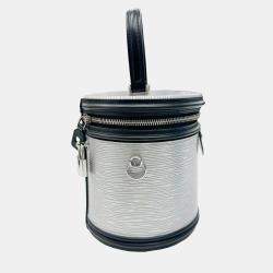 Louis Vuitton Silver/Black Leather Cannes Top Handle Bag