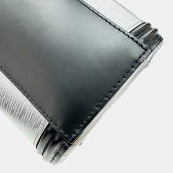 Louis Vuitton Silver/Black Leather Cannes Top Handle Bag