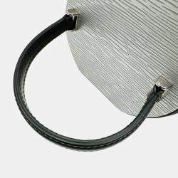 Louis Vuitton Silver/Black Leather Cannes Top Handle Bag