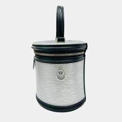 Louis Vuitton Silver/Black Leather Cannes Top Handle Bag