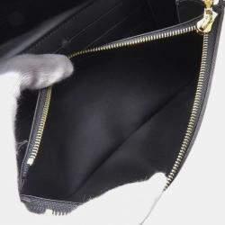 Louis Vuitton Black Veau Satin Monogram MM Twist Shoulder Bag 