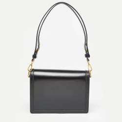 Louis Vuitton Black Leather Dauphine MM Bag