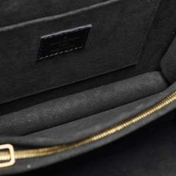 Louis Vuitton Black Leather Dauphine MM Bag