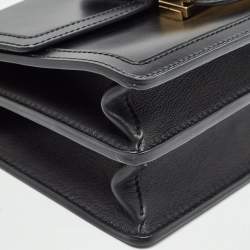 Louis Vuitton Black Leather Dauphine MM Bag