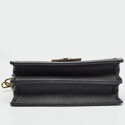 Louis Vuitton Black Leather Dauphine MM Bag