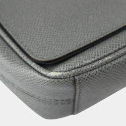 Louis Vuitton Grey Taiga Leather District PM Shoulder Bag
