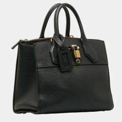 Louis Vuitton Black Leather City Steamer PM Satchel