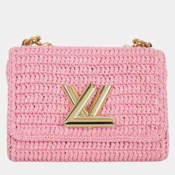 Louis Vuitton Pink Madagascan Raffia Twist PM Bag