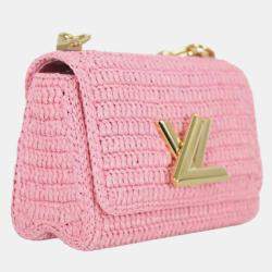 Louis Vuitton Pink Madagascan Raffia Twist PM Bag