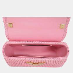 Louis Vuitton Pink Madagascan Raffia Twist PM Bag