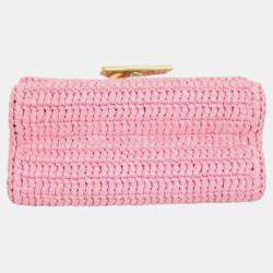 Louis Vuitton Pink Madagascan Raffia Twist PM Bag
