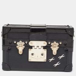 Pre Owned Louis Vuitton Black Epi Leather Petite Malle Clutch Bag