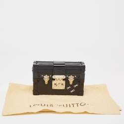 Pre Owned Louis Vuitton Black Epi Leather Petite Malle Clutch Bag