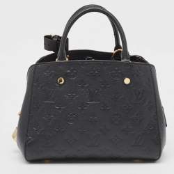 مملوكة مسبقًا حقيبة لوي فيتون مونتين جلد إمبرينت أسود مونوغرامي