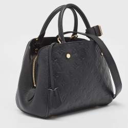 مملوكة مسبقًا حقيبة لوي فيتون مونتين جلد إمبرينت أسود مونوغرامي