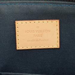 Pre Owned Louis Vuitton Green Monogram Vernis Bellevue PM Bag