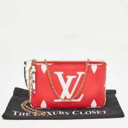 Pre Owned Louis Vuitton Multicolor Monogram Canvas Double Zip Pochette