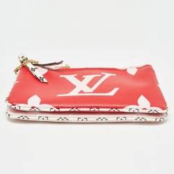 Pre Owned Louis Vuitton Multicolor Monogram Canvas Double Zip Pochette