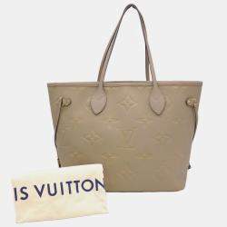 Louis Vuitton Tourterelle Monogram Empriente Leather Neverfull MM Tote Bag