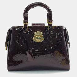 Pre Owned Louis Vuitton Amarante Monogram Vernis Leather Melrose Avenue Top Handle Bag