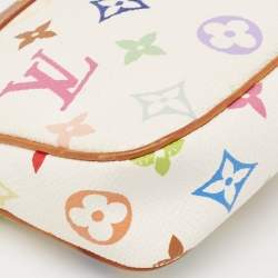Pre Owned Louis Vuitton White Monogram Multicolore Canvas Pochette Accessoires Bag 