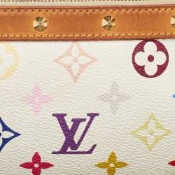 Pre Owned Louis Vuitton White Monogram Multicolore Canvas Pochette Accessoires Bag 