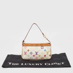 Pre Owned Louis Vuitton White Monogram Multicolore Canvas Pochette Accessoires Bag 