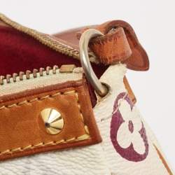 Pre Owned Louis Vuitton White Monogram Multicolore Canvas Pochette Accessoires Bag 