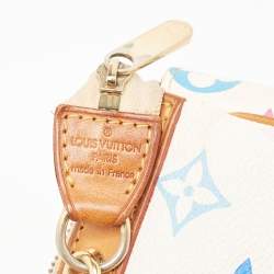 Pre Owned Louis Vuitton White Monogram Multicolore Canvas Pochette Accessoires Bag 
