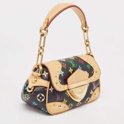 Pre Owned Louis Vuitton Black Monogram Multicolore Canvas Marilyn Bag