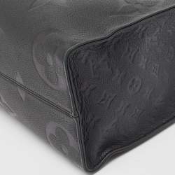 Pre Owned Louis Vuitton Black Monogram Giant Empreinte Leather Onthego MM Bag