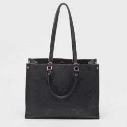 Pre Owned Louis Vuitton Black Monogram Giant Empreinte Leather Onthego MM Bag