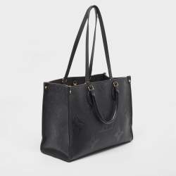 Pre Owned Louis Vuitton Black Monogram Giant Empreinte Leather Onthego MM Bag