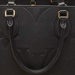 Pre Owned Louis Vuitton Black Monogram Giant Empreinte Leather Onthego MM Bag