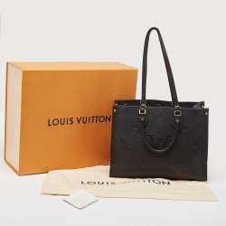 Pre Owned Louis Vuitton Black Monogram Giant Empreinte Leather Onthego MM Bag