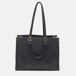 Pre Owned Louis Vuitton Black Monogram Giant Empreinte Leather Onthego MM Bag