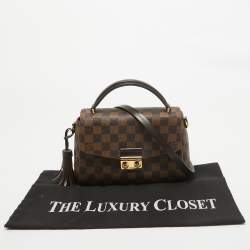 Pre Owned Louis Vuitton Damier Ebene Canvas Croisette Bag