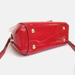 Louis Vuitton Red Monogram Vernis Leather Montaigne BB Shoulder Bag