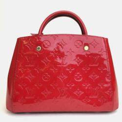 Louis Vuitton Red Monogram Vernis Leather Montaigne BB Shoulder Bag