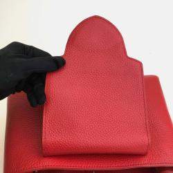 Louis Vuitton Red Leather Capucines MM Top Handle Bag