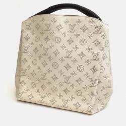Louis Vuitton White/Brown Mahina Leather Babylone Shoulder Bag